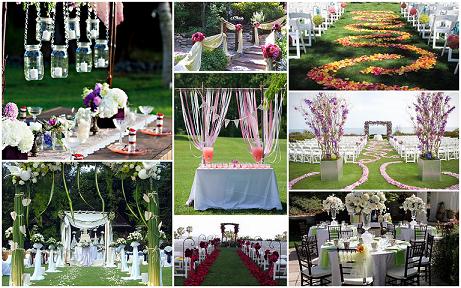 Outdoor wedding decorations,Garden Weddings