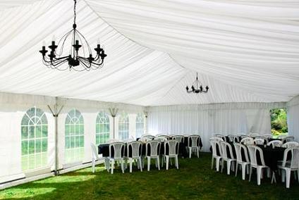 For and outdoor ceremony wedding tents have long been the most suitable