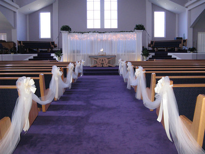 Beautiful Church Pew Wedding Decorations