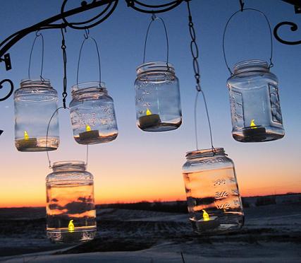 hanging mason jars