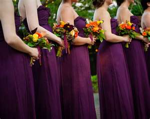 bridesmaids fall wedding