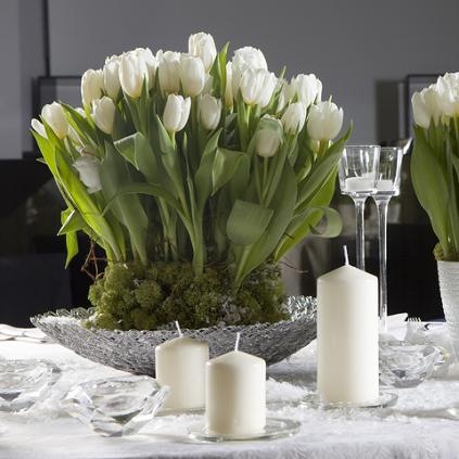 White Wedding Centerpieces