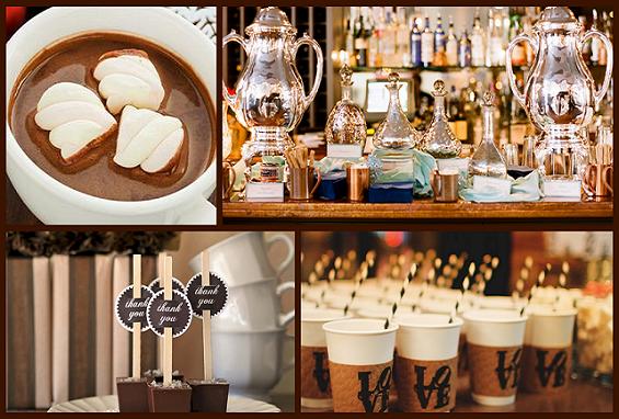 winter weddings hot chocolate