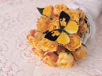yellow butterfly bouquet